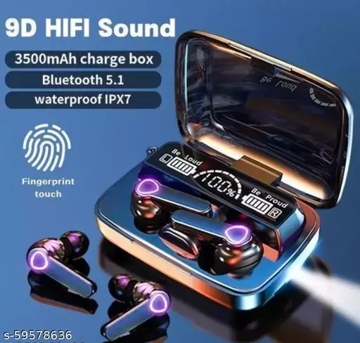M19 wireless bluetooth and heaphones V5.1 Bluetooth eName: M10 wireless earbuds BLUETOOTH WITH 2200MAH BATTERY CAPACITY UPTO 15 HOURS PLAYTIME