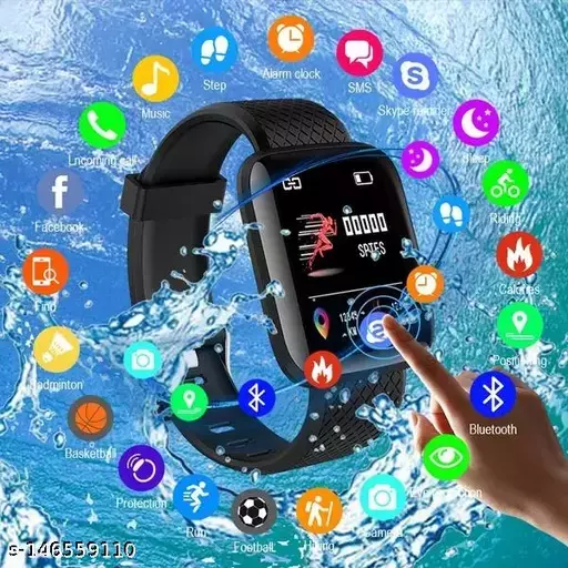 ID116Bluetooth Smart Fitness Band Watch with Heart Rate Activity Tracker, Step and Calorie Counter, Blood Pressure, OLED Touchscreen for Men/Women