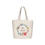 Eco Right Large Tote Bag for Women with Zip, Stylish Cotton Handbags, Canvas Tote Bags for College