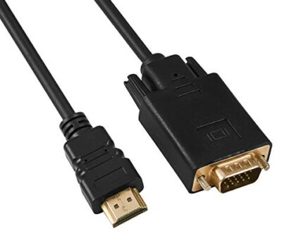 HDMI to VGA Cable Gold-Plated Adapter 1080P HDMI Male to VGA Male Active Video Converter Cord (6 Feet/1.8 Meters)