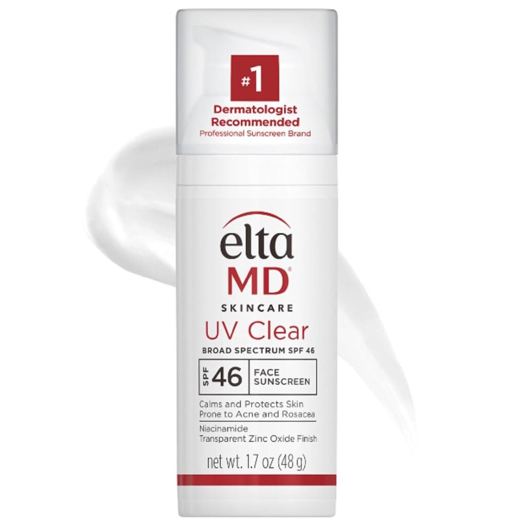 EltaMD UV Clear Facial Sunscreen SPF 46 - For Skin Types Prone To Acne, Rosacea