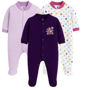 EIO® 100% Cotton Rompers Sleepsuits Jumpsuit Night Suits for Infants Newborn Baby Boys & Girls