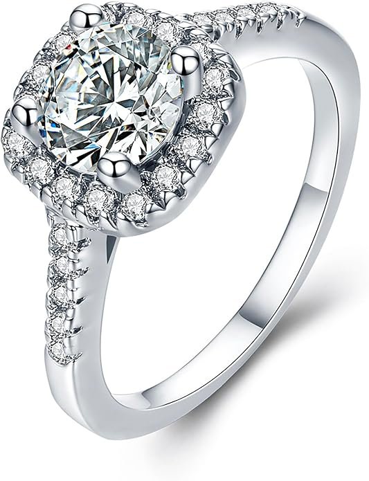 UFOORO Rings for Women, Promise Rings for Her, Christmas Gifts, Engagement Rings for Women