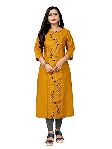 Women’s Casual Embroidered Cotton Plus size Kurti Women’s Casual Embroidered Cotton Plus size Kurti