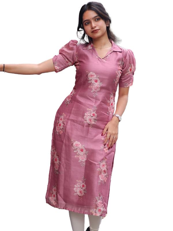 Sun Fashion And Lifestyle Women’s Chanderi Stitched Printed Kurti for Girls Kurta Sun Fashion And Lifestyle Women’s Chanderi Stitched Printed Kurti for Girls Kurta
