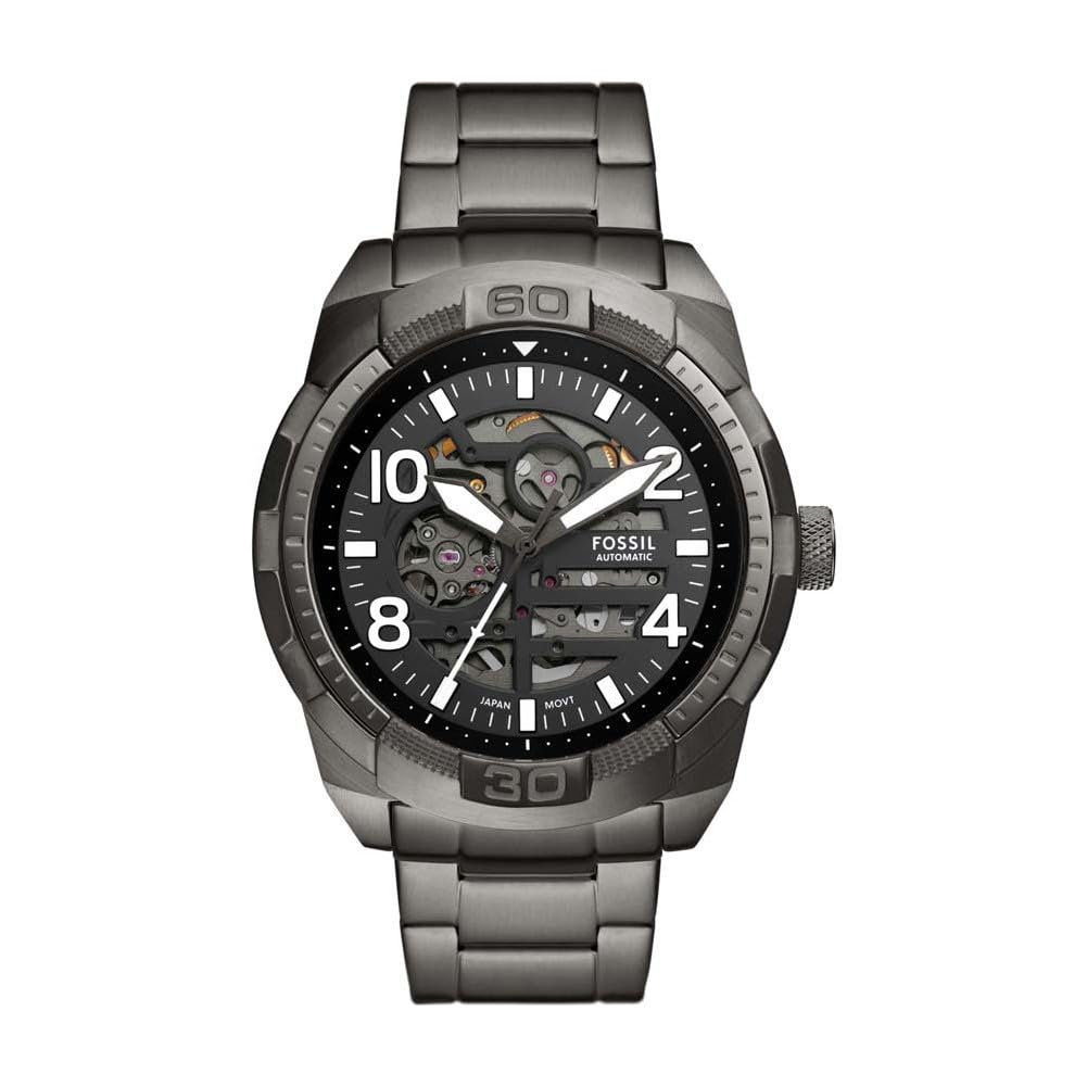 Fossil Stainless Steel Analog Black Dial Men’s Watch-Me3255, Band Color-Black