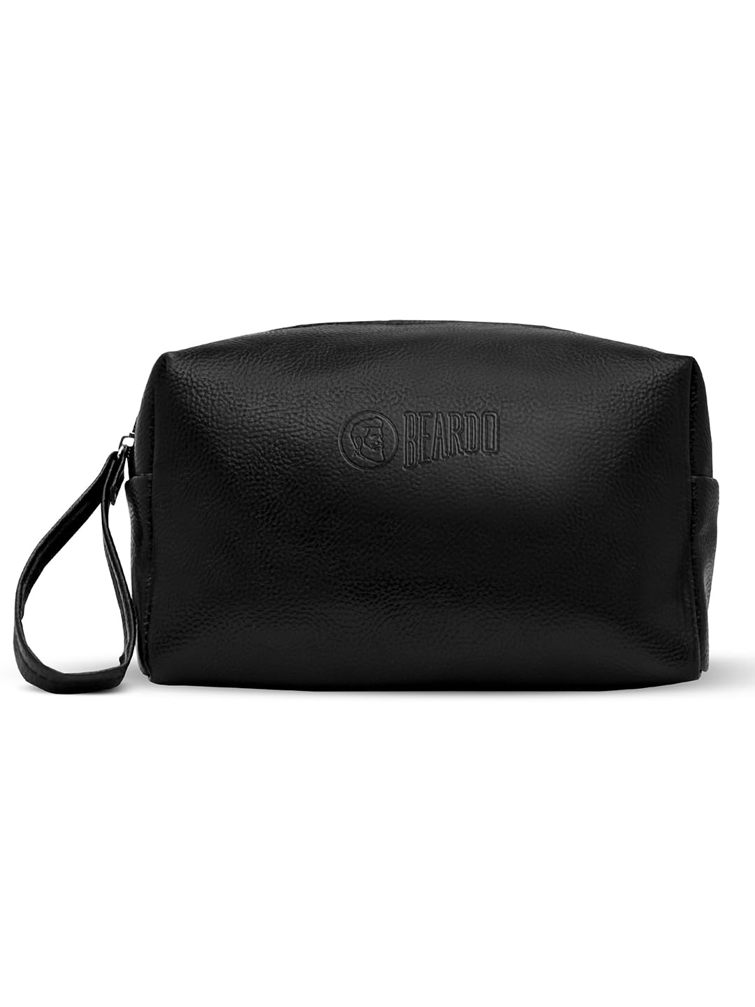 BEARDO Travel Friendly Pouch for Accessories|Stylish Toiletry Organizer Kit for Men & Women|Vegan Leather Waterproof Kit for Travel Essentials Cosmetic Bag, 22 x 15 x 15 Centimeters, Black BEARDO Travel Friendly Pouch for Accessories|Stylish Toiletry Organizer Kit for Men & Women|Vegan Leather Waterproof Kit for Travel Essentials Cosmetic Bag, 22 x 15 x 15 Centimeters, Black