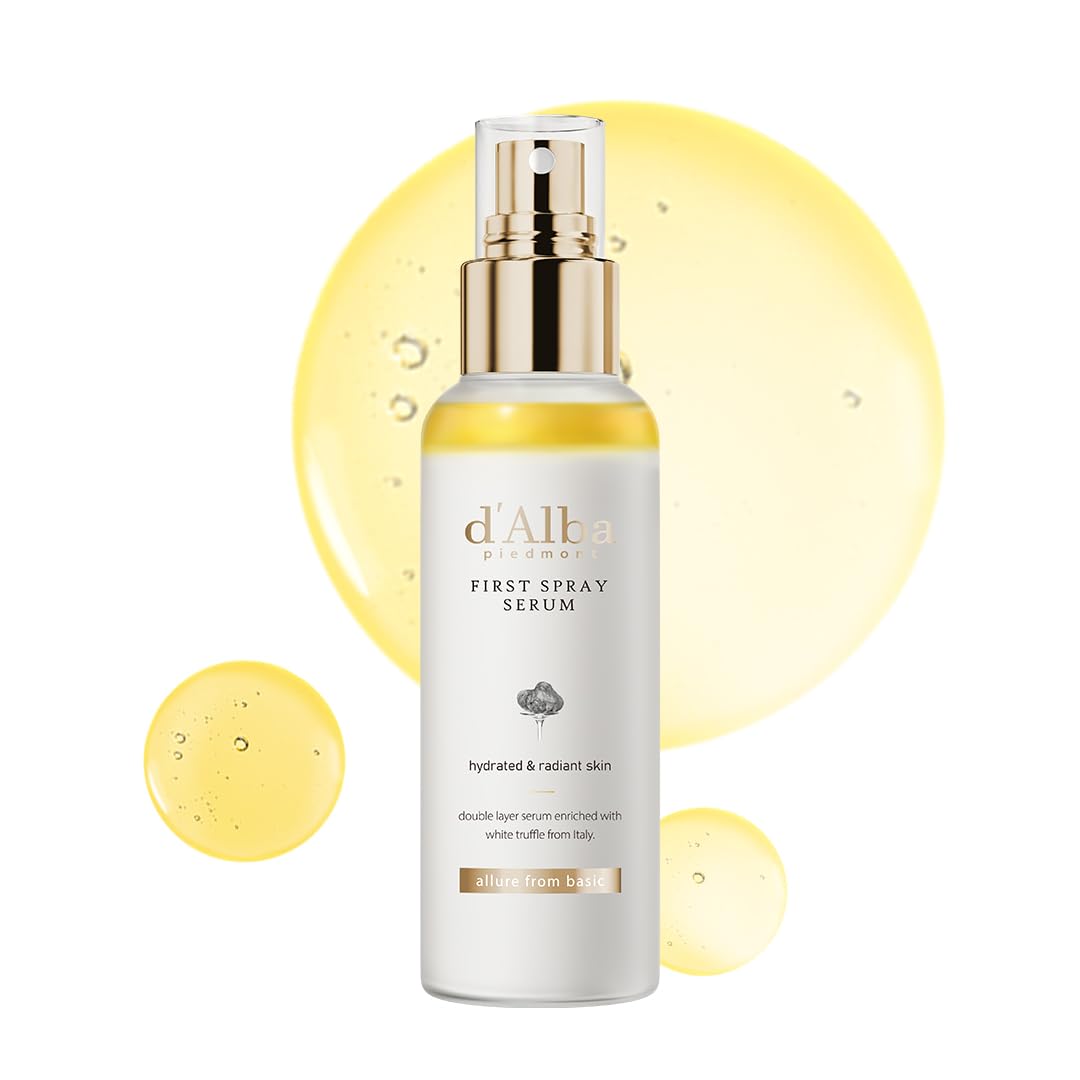 d’alba Piedmont Italian White Truffle Spray Serum, Vegan Skin Care, Hydrating Face Moisturizer, Glow Serum for Radiant Skin, Non Comedogenic, All In One Mist, Korean Skin Care (3.38 fl oz/100ml) d’alba Piedmont Italian White Truffle Spray Serum, Vegan Skin Care, Hydrating Face Moisturizer, Glow Serum for Radiant Skin, Non Comedogenic, All In One Mist, Korean Skin Care (3.38 fl oz/100ml)