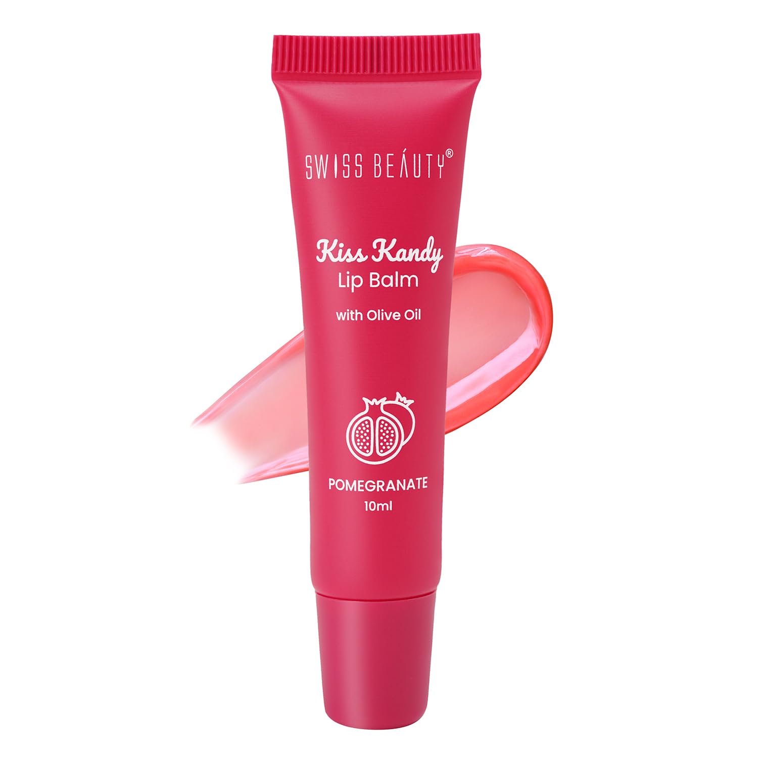 Swiss Beauty Kiss Kandy Lip Balm with Olive Oil | Moisturising | Non-Sticky | Soft & Smooth Lips | Shade – Pomegranate, 10ml Swiss Beauty Kiss Kandy Lip Balm with Olive Oil | Moisturising | Non-Sticky | Soft & Smooth Lips | Shade – Pomegranate, 10ml