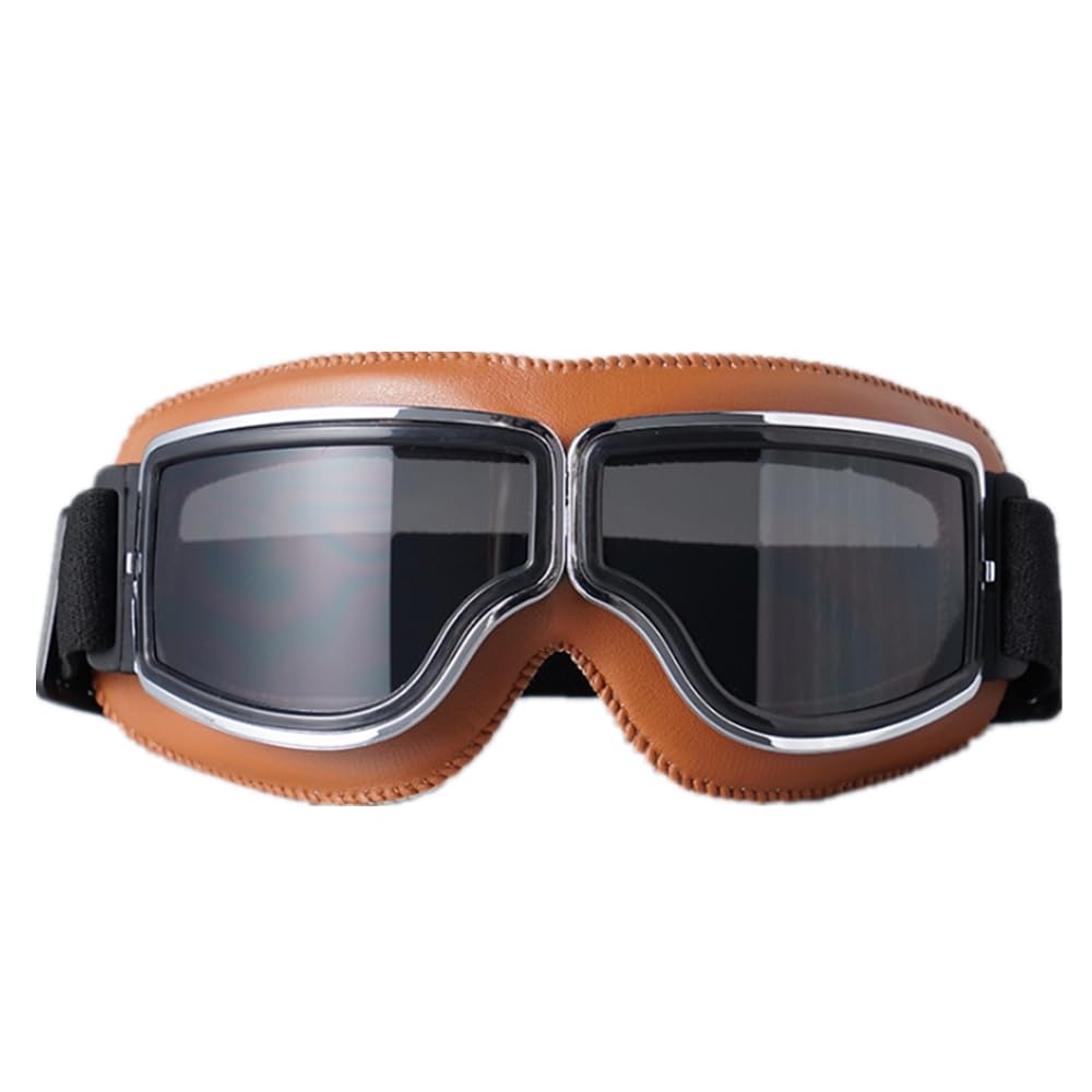 SARTE Motorcycle Riding Goggles Vintage Glasses Anti-Scratch Eyewear Harley Bike Goggles Retro Motorcross Helmet Goggle for Men Women Adult (Pack of 1) (Tan Black) SARTE Motorcycle Riding Goggles Vintage Glasses Anti-Scratch Eyewear Harley Bike Goggles Retro Motorcross Helmet Goggle for Men Women Adult (Pack of 1) (Tan Black)