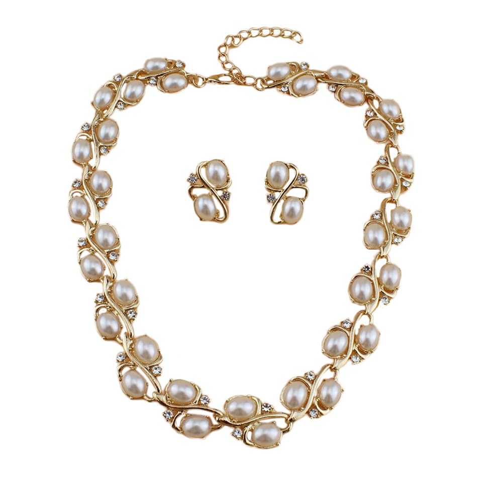 Shining Diva Fashion Women Latest Stylish Design Fancy Pearl Necklace Jewellery Set (15225s) Shining Diva Fashion Women Latest Stylish Design Fancy Pearl Necklace Jewellery Set (15225s)