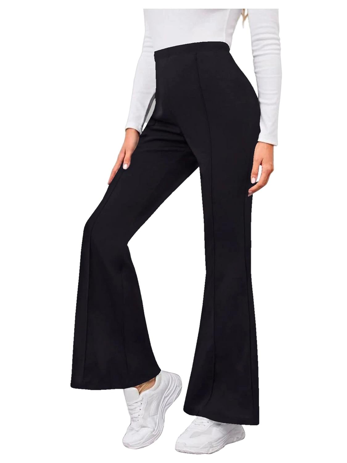 Dream Beauty Fashion Women’s Bell Bottom High Waist Trouser, Elastic Flared Bootcut Pants, Stretchy Parallel Leg for Casual Office Work wear (BZF-Dhoni 4) Dream Beauty Fashion Women’s Bell Bottom High Waist Trouser, Elastic Flared Bootcut Pants, Stretchy Parallel Leg for Casual Office Work wear (BZF-Dhoni 4)