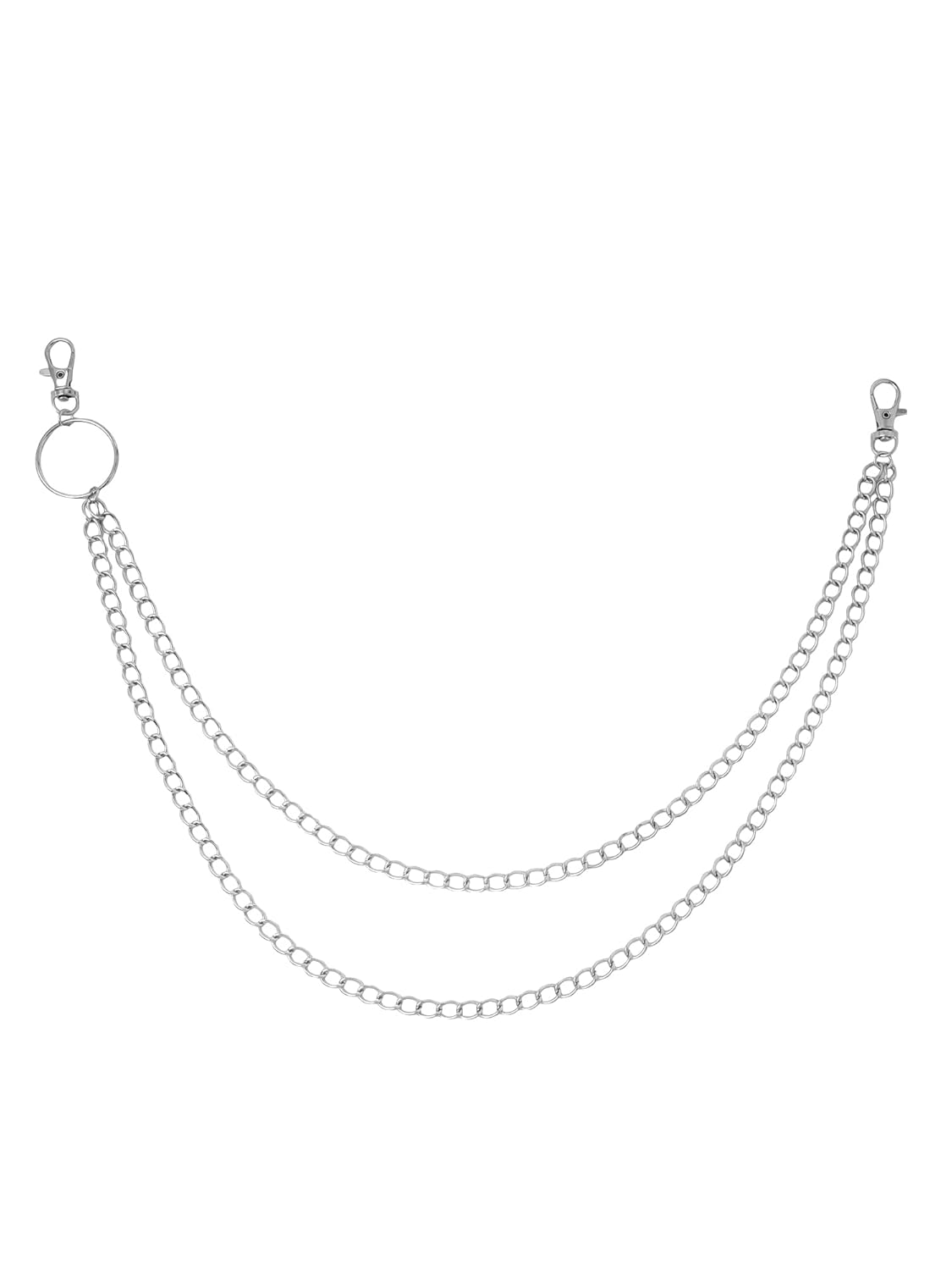 Yellow Chimes Jeans Chain for Men Stainless Steel Silver Multi-layer Silver Jeans Chain for Men and Women
