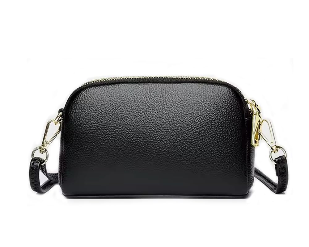 ketmart Small Crossbody Purse for Women Fashion Two zipper pocket Handbag with Colored Shoulder Strap