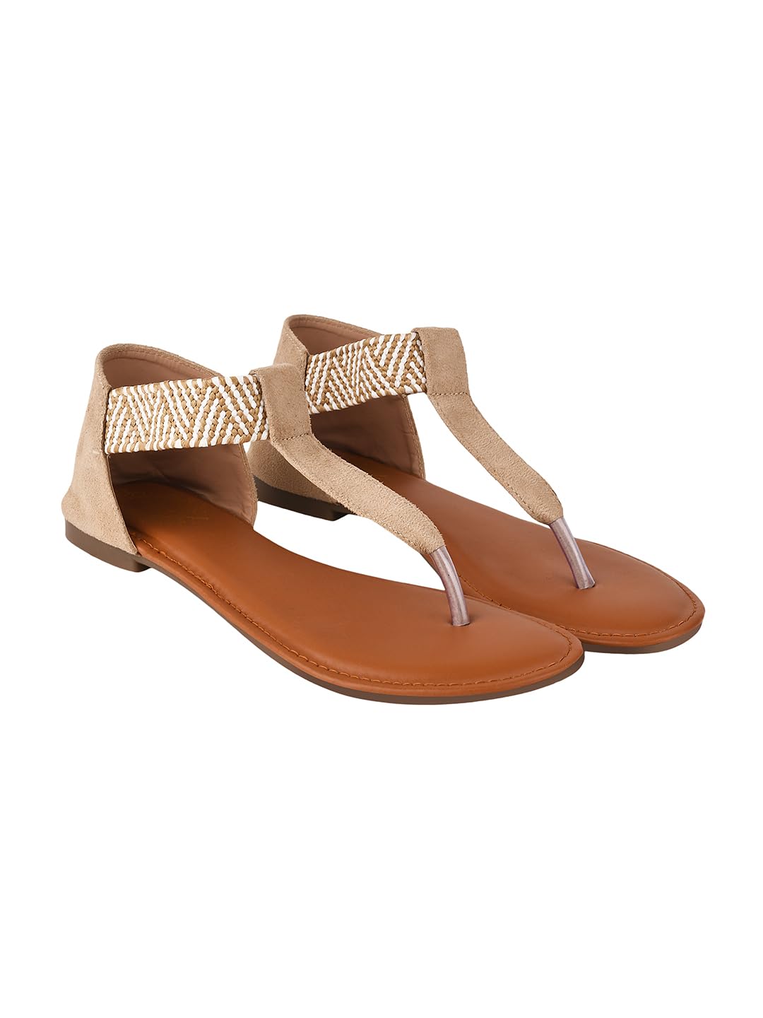Shoetopia Women’s Ethnic Style T-Strap Sandals Chevron Ankle Strap Flats for Casual & Festive Comfortable & Stylish Party Shoetopia Women’s Ethnic Style T-Strap Sandals Chevron Ankle Strap Flats for Casual & Festive Comfortable & Stylish Party