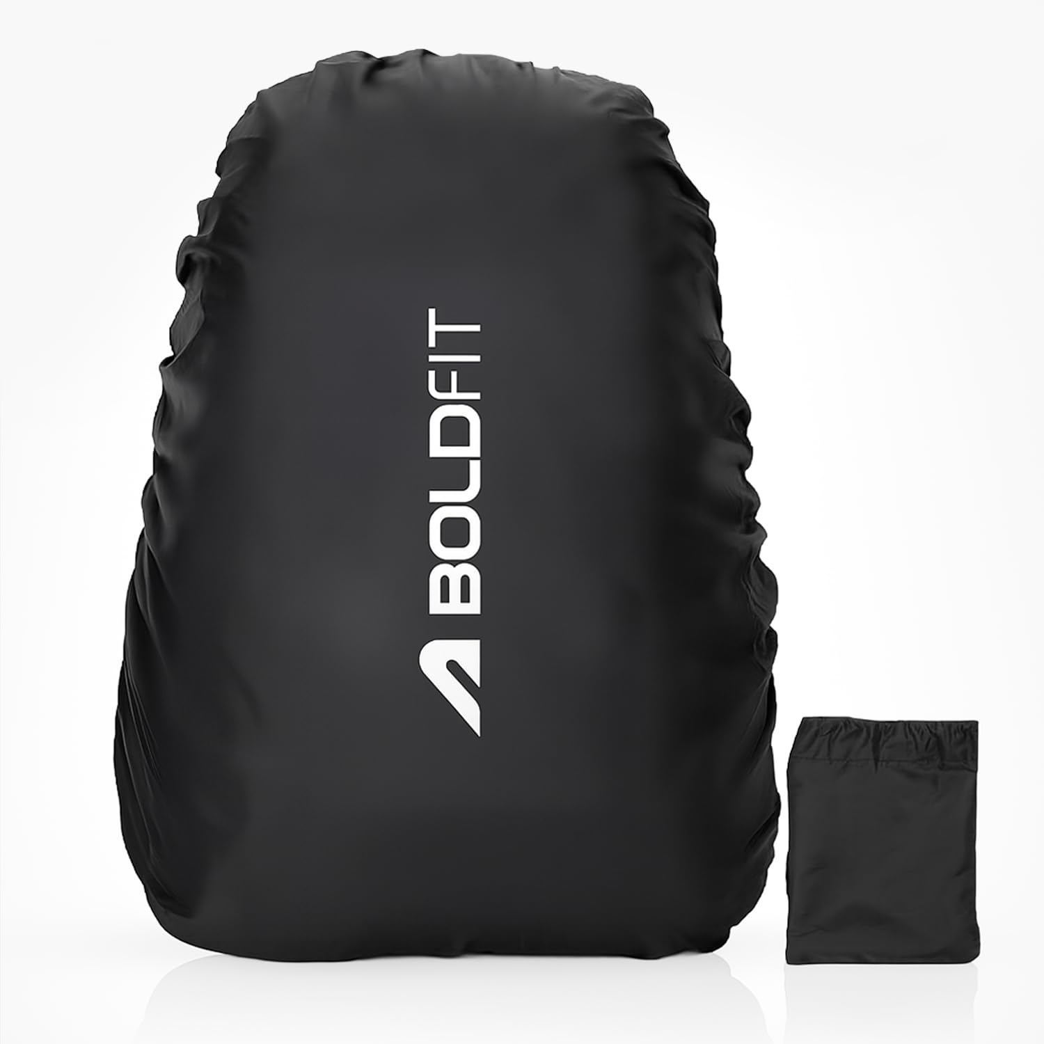 Boldfit Rain Cover for Backpack Travel Essentials Rain Cover for Bag Backpack Rain Cover Travel Accessories Bag Rain Cover Waterproof Dustproof for All Bag Sizes Upto 45Ltrs Rain Cover Bag Black
