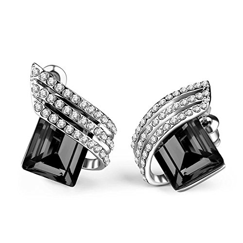 Shining Diva Fashion Latest Stylish Crystal Earrings for Women & Girls (Black)(9739er) Shining Diva Fashion Latest Stylish Crystal Earrings for Women & Girls (Black)(9739er)