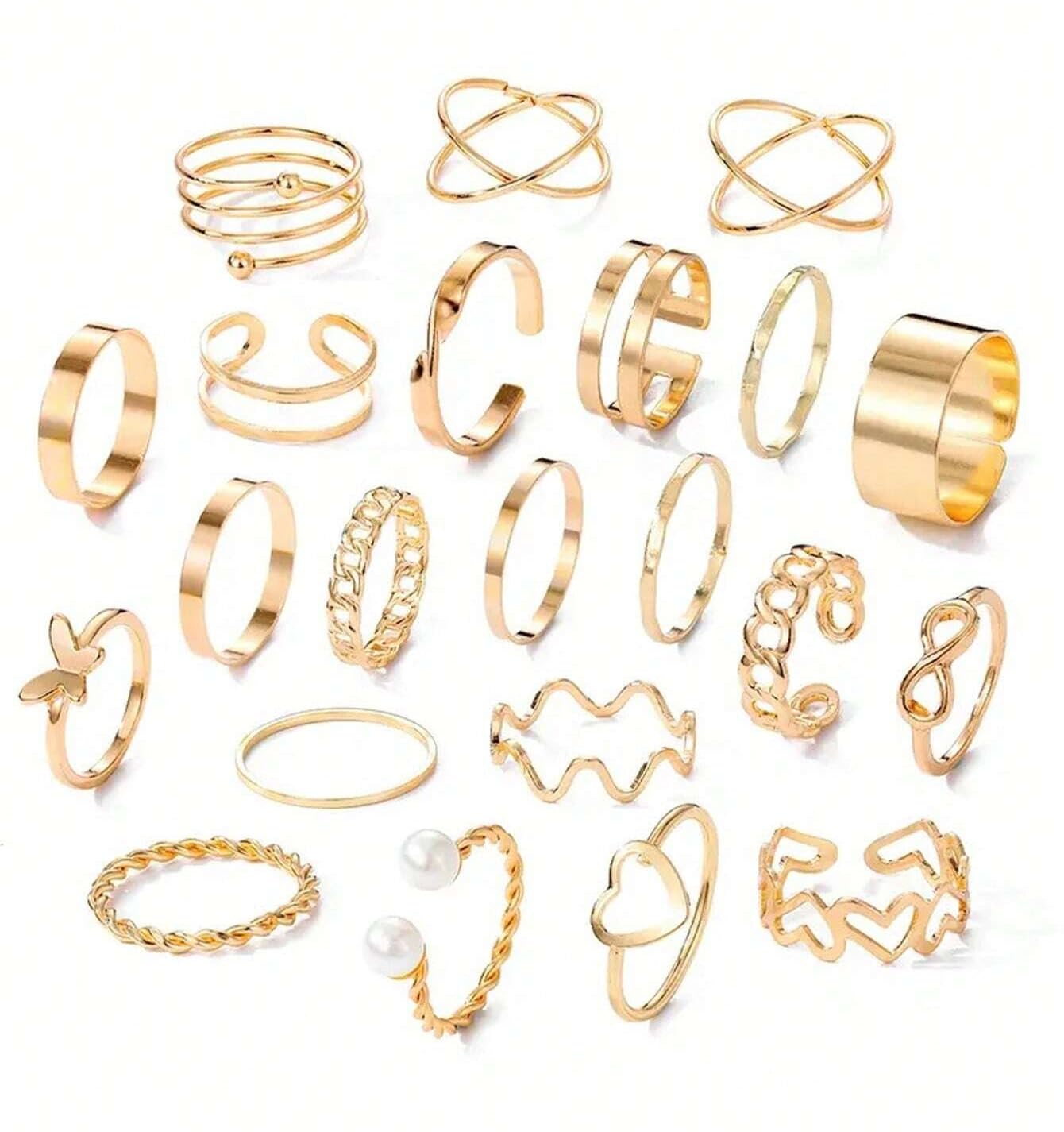 YouBella Fashion Jewellery Celebrity Inspired Combo of Latest Stylish Stackable Kunckle Rings Set for Women and Girls YouBella Fashion Jewellery Celebrity Inspired Combo of Latest Stylish Stackable Kunckle Rings Set for Women and Girls