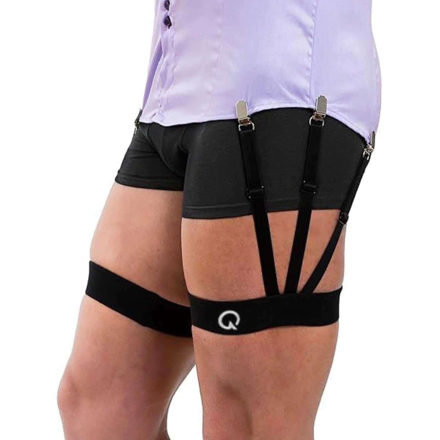 QUALIFT Shirt Tucker for Men – Skin-Friendly Soft Elastic Shirt Stays, Adjustable Shirt Garter Belt, Formal Shirt Holder with Non-Slip Strong Grip Clasp, Men’s Tuck in Belt, Accessories for Man QUALIFT Shirt Tucker for Men – Skin-Friendly Soft Elastic Shirt Stays, Adjustable Shirt Garter Belt, Formal Shirt Holder with Non-Slip Strong Grip Clasp, Men’s Tuck in Belt, Accessories for Man