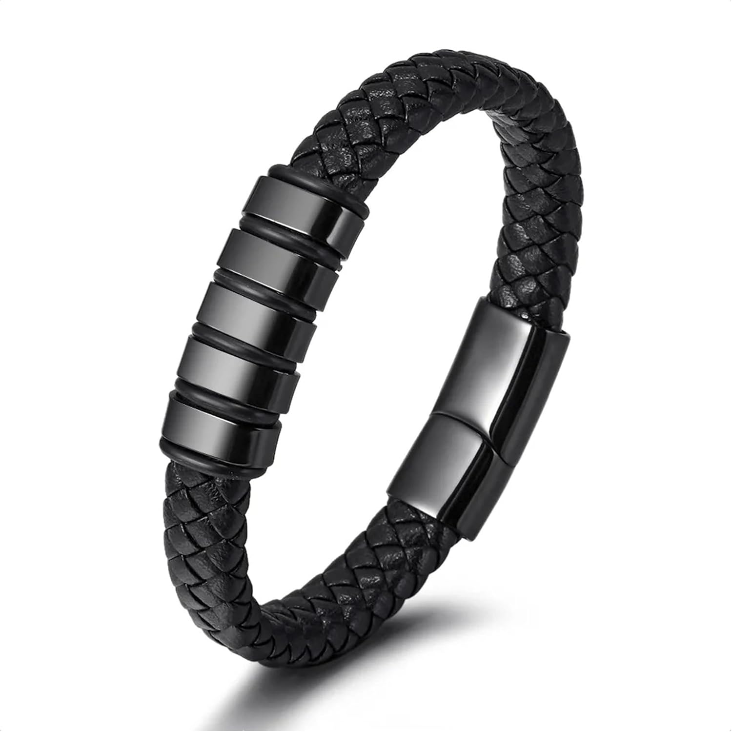 Fashion Frill Stylish Bracelet for Men Leather Hand Chain Band Jewellery Accessories For Boys Gift for Husband & Boyfriend