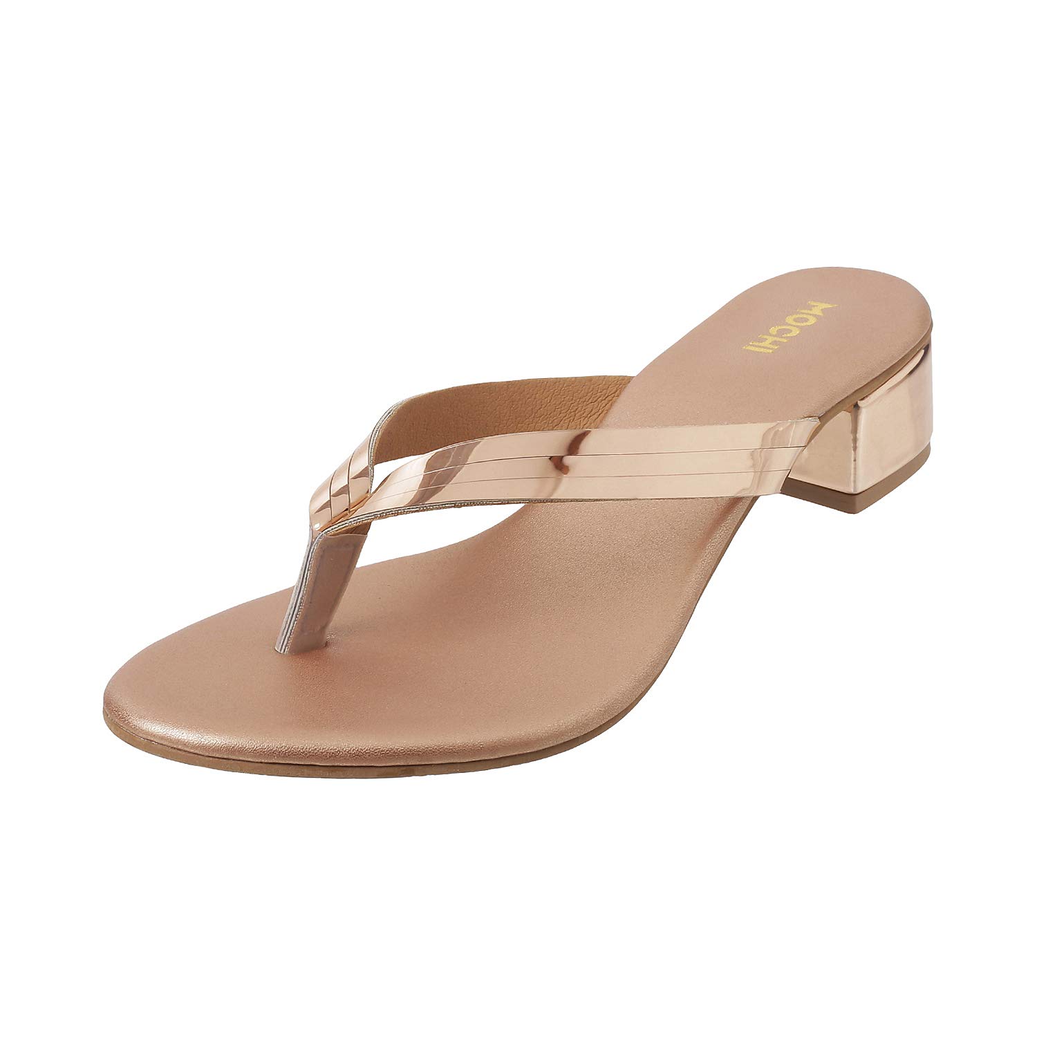 Mochi Women’s Faux Leather Block Heel Fashion Sandals