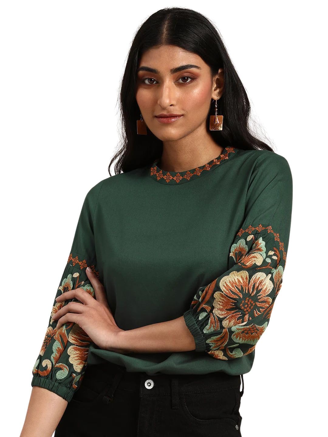 rytras Women’s Rayon Floral Regular Fit Top rytras Women’s Rayon Floral Regular Fit Top