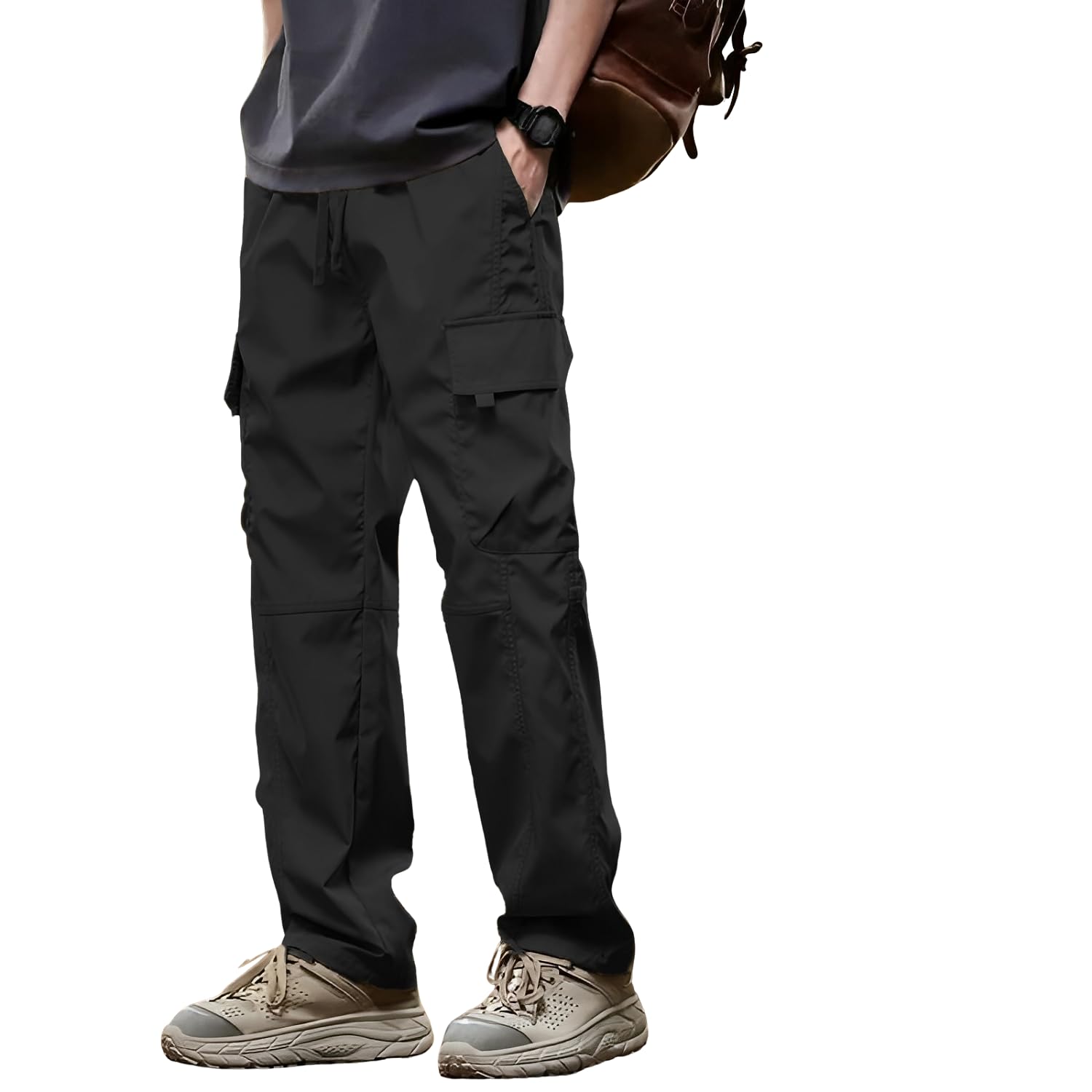 Lymio Men Cargo || Cotton Cargo Pants for Men || Regular Fit High Rise Solid Pants (Cargo-109-112-1)