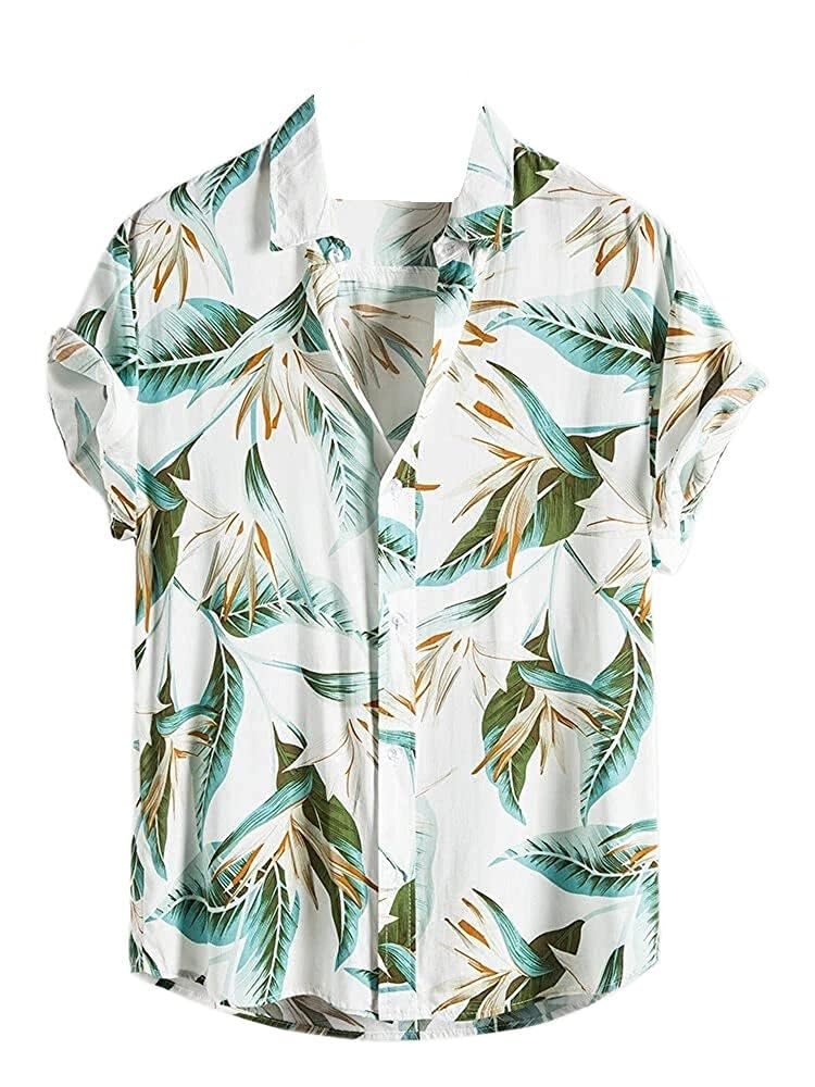 Leriya Fashion Men’s Casual Rayon Relaxed Fit Shirt Button Down Summer Shirts for Men | Stylish Printed | Short Sleeve | Trendy (Available in Plus Size and Combo Pack of 2)