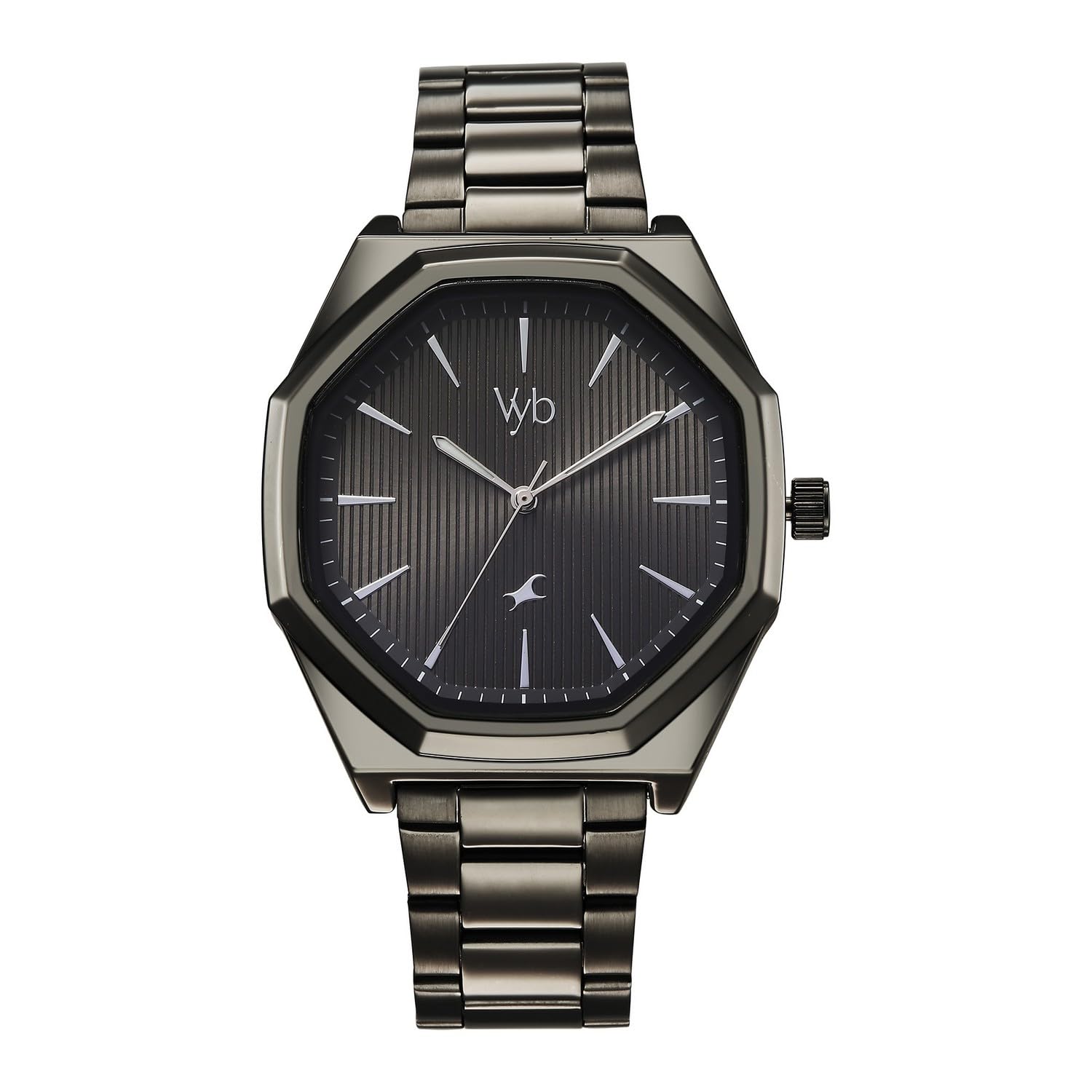 Fastrack Vyb 6.0 Maverick Quartz Gun Shaped Dial Men’s Watch | Stainless Steel Strap Material Analog | Guys Analog Watches – FV30035QM01W