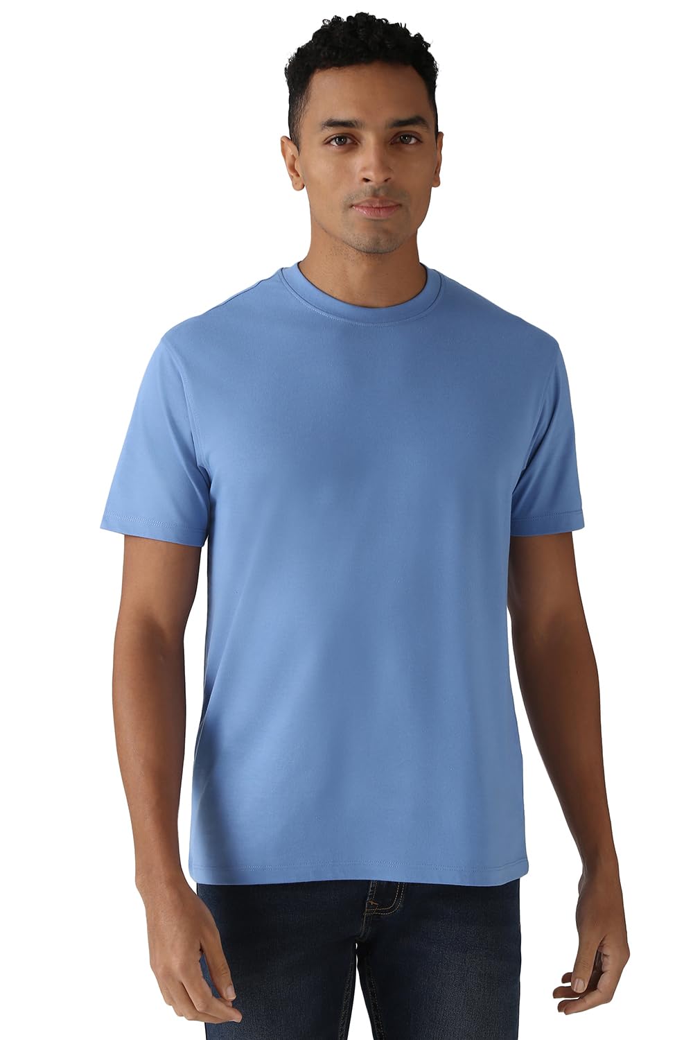 Peter England Men’s Cotton Regular Fit Crew Round Neck Tshirt