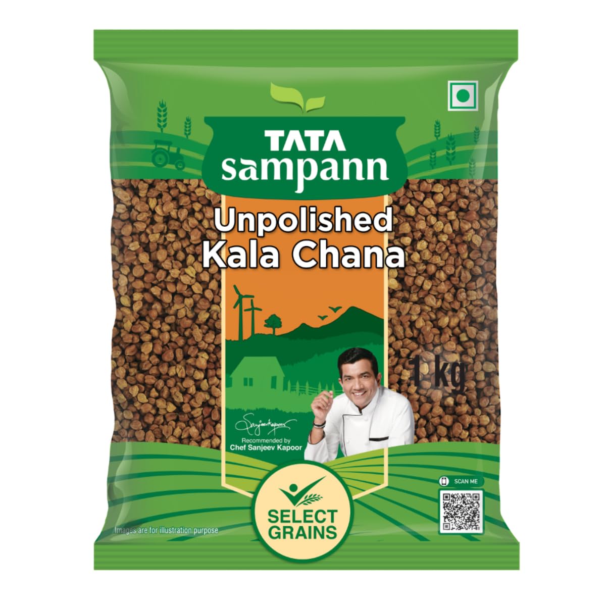 Tata Sampann Unpolished Kala (Black, Brown) Chana, 1kg Tata Sampann Unpolished Kala (Black, Brown) Chana, 1kg
