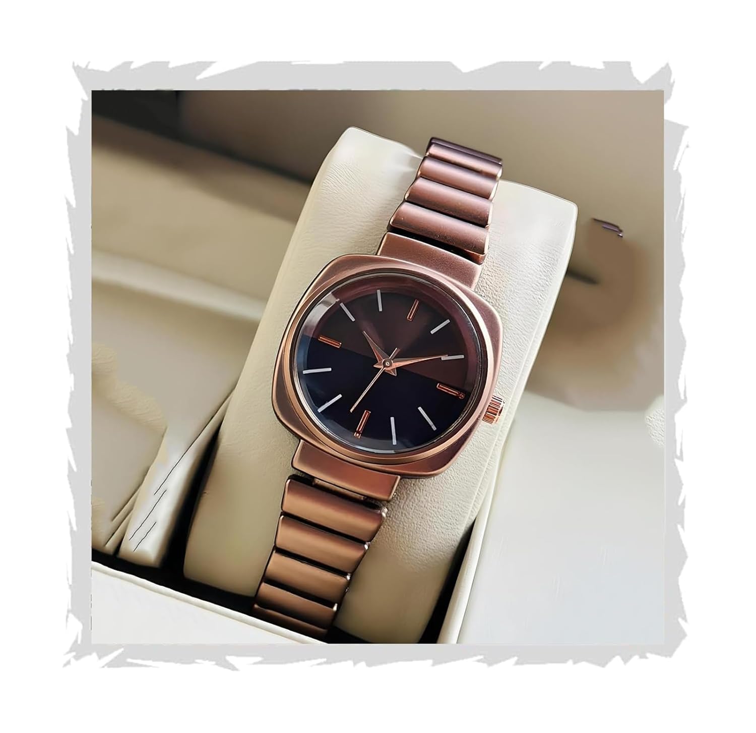 styledose watch’s Unique Design Elements (Round face in Square Frame, 5 Color Eddy dials & Belt) Steel Chain Strap Stylish Girls Ladies Fashion Wrist Watches Analog Watch for Women styledose watch’s Unique Design Elements (Round face in Square Frame, 5 Color Eddy dials & Belt) Steel Chain Strap Stylish Girls Ladies Fashion Wrist Watches Analog Watch for Women