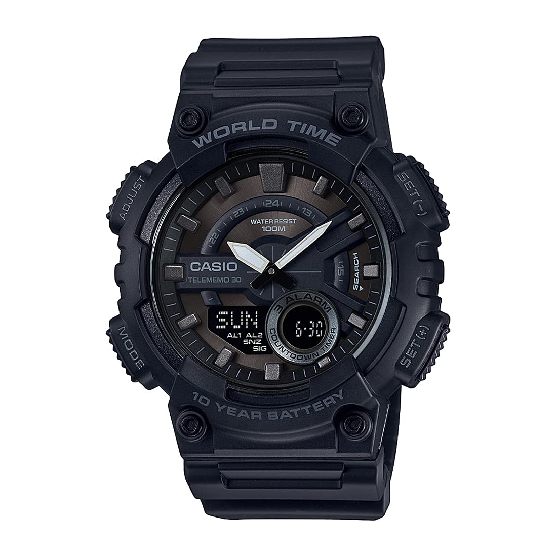 Casio Youth Series Analog-Digital Black Dial Men’s Watch – AEQ-110W-1BVDF(AD218) Casio Youth Series Analog-Digital Black Dial Men’s Watch – AEQ-110W-1BVDF(AD218)