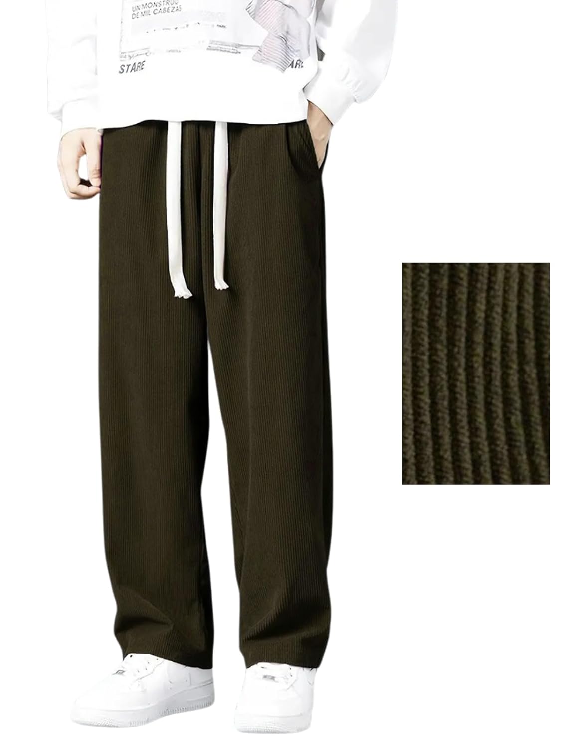 GRECIILOOKS Lycra Track Pants for Men – Stretchable Loose Fit Gym Joggers | Korean Style Workout | Loose Mid Rise Trouser (Available in Plus Size)