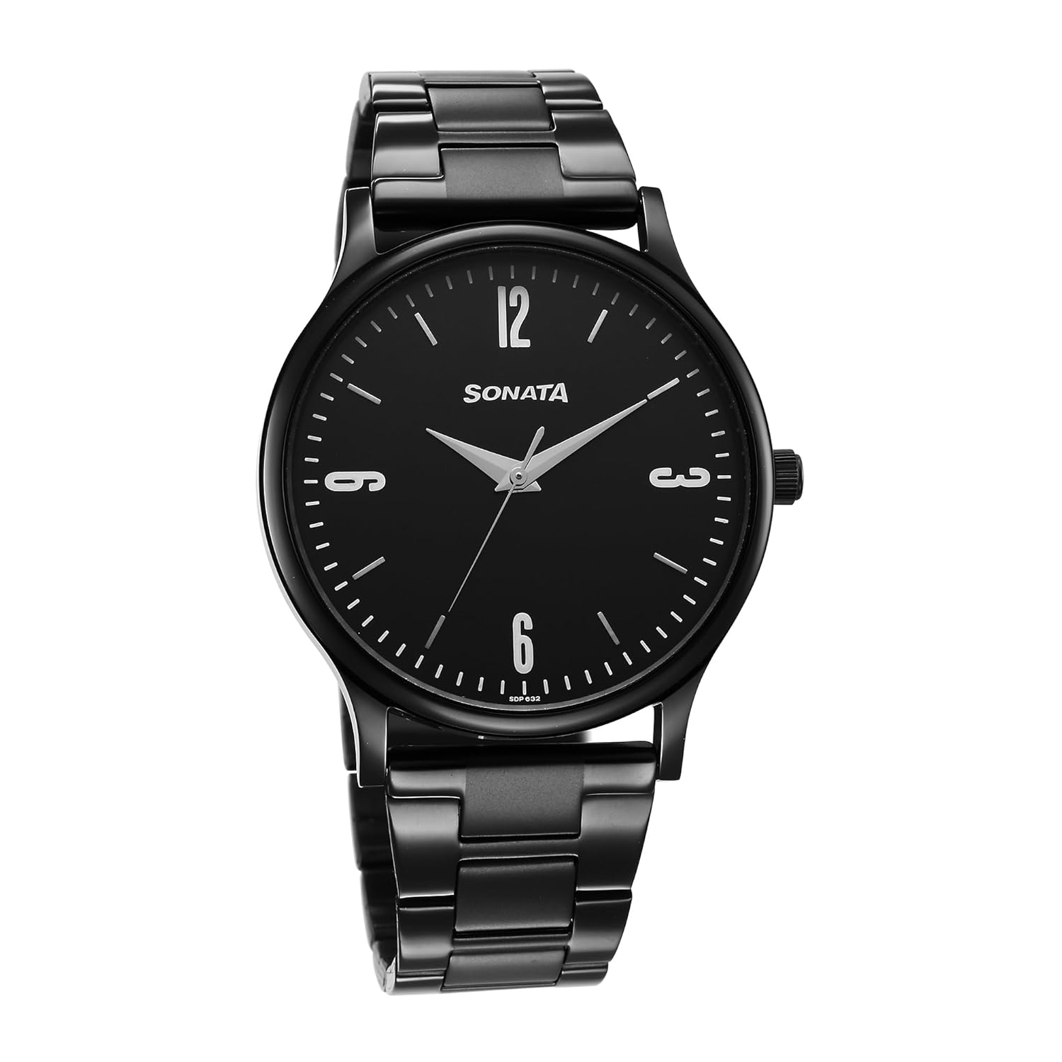 Sonata Aspire Quartz Analog Black Dial Black Stainless Steel Strap Watch for Men – NT77105NM04W