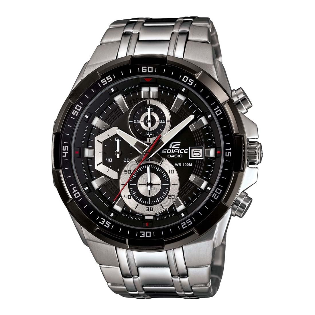 Casio Edifice EFR-539D-1AVUDF Analog Black Dial Men Watch Silver Metal Strap (EX191) Casio Edifice EFR-539D-1AVUDF Analog Black Dial Men Watch Silver Metal Strap (EX191)