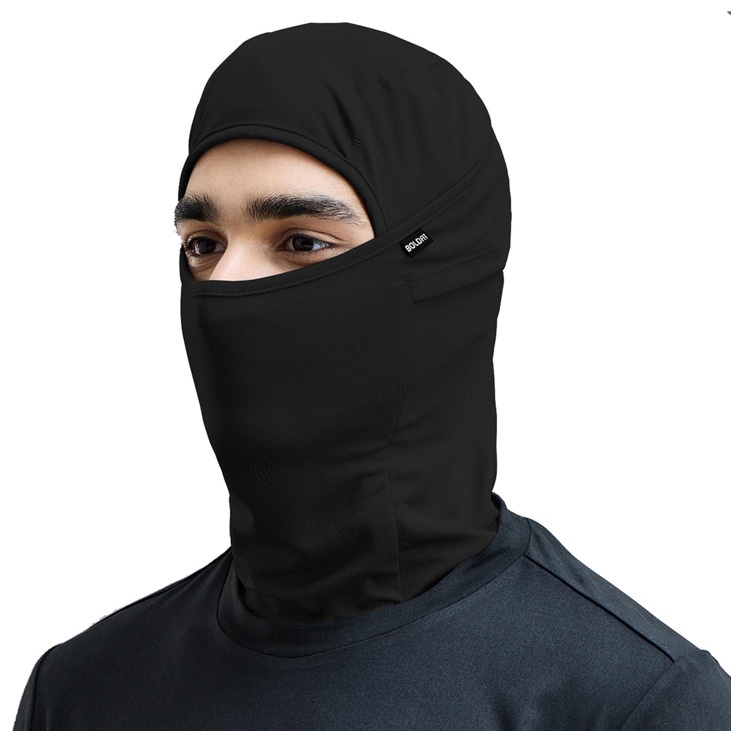 Boldfit Full Face Helmet Mask for Bikers in Riding UV Protected, Balaclava, Black Mask for Bike Riding and Cycling Accessories for Men & Women