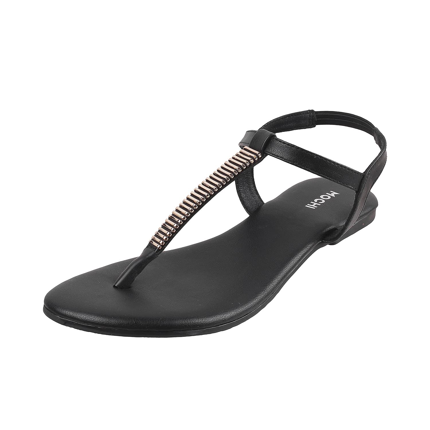 Mochi Women’s Faux Leather Flat Fashion Sandals
