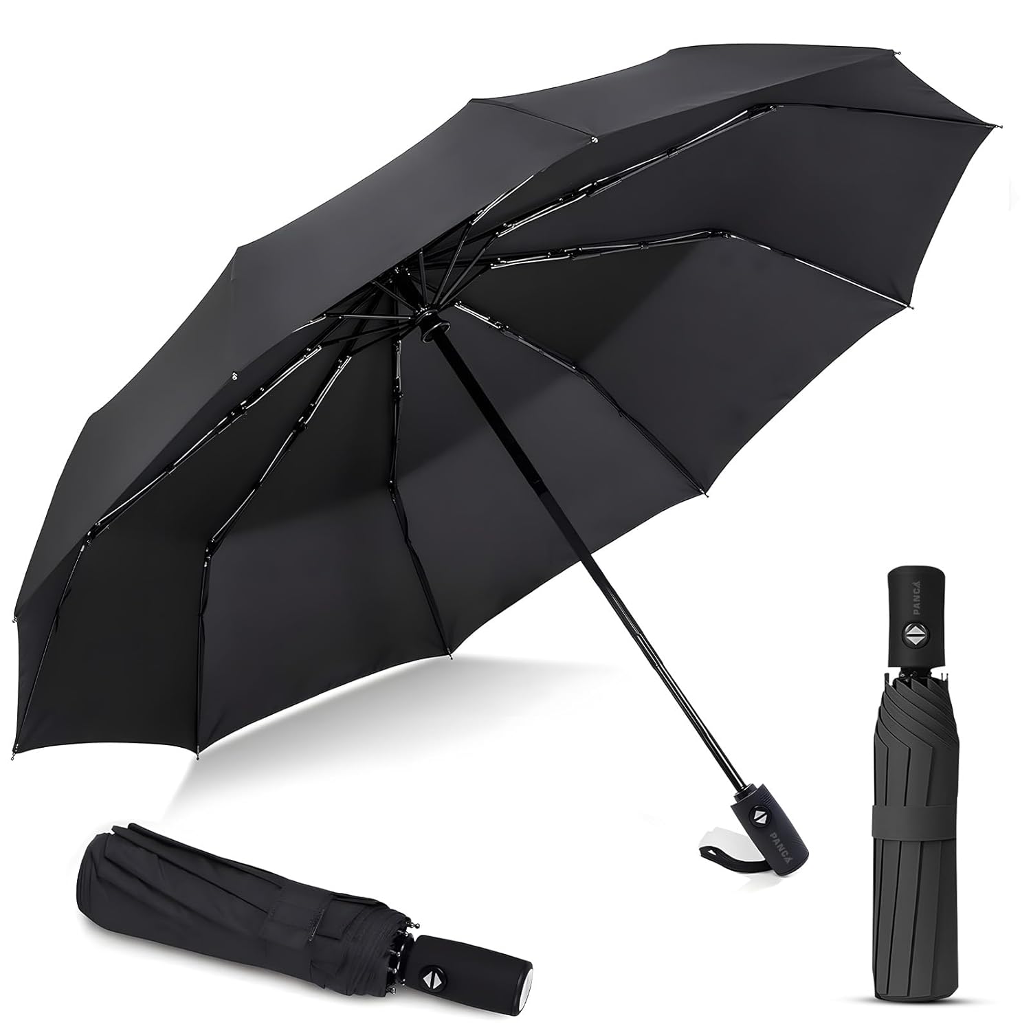 PANCA Windproof Travel Umbrella with Automatic Open & Close – Large Size for Men & Women | Heavy Duty Rain with 8 Reinforced Ribs | Compact Folding for Girls, Boys, Office, Travel PANCA Windproof Travel Umbrella with Automatic Open & Close – Large Size for Men & Women | Heavy Duty Rain with 8 Reinforced Ribs | Compact Folding for Girls, Boys, Office, Travel