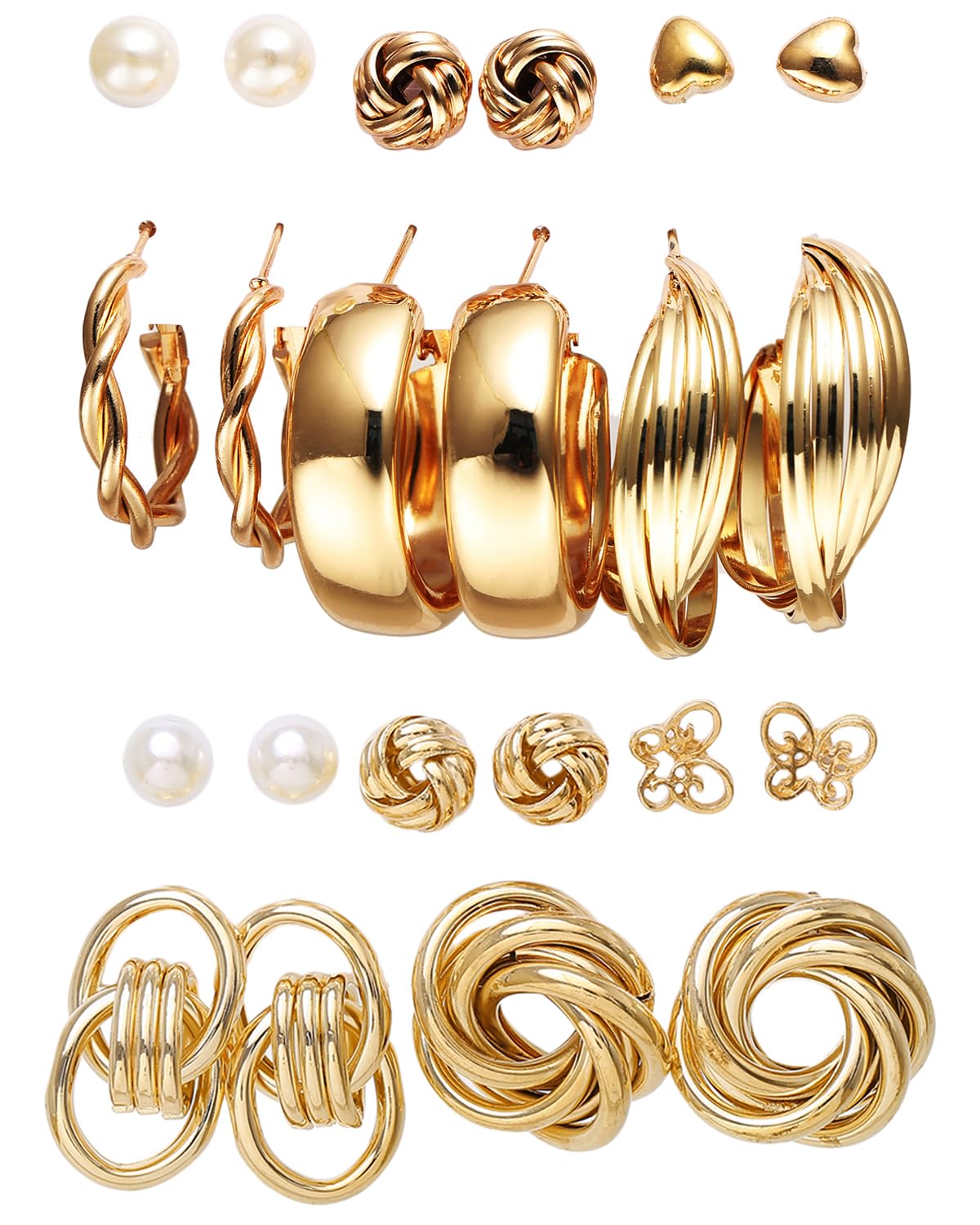 Shining Diva Fashion 11 Pairs Combo Set Latest Stylish Vintage Pearl Earrings for Women Gold Plated Dangle Earrings Heart Butterfly Hoop Earrings Geometric Fashion Jewelry Shining Diva Fashion 11 Pairs Combo Set Latest Stylish Vintage Pearl Earrings for Women Gold Plated Dangle Earrings Heart Butterfly Hoop Earrings Geometric Fashion Jewelry