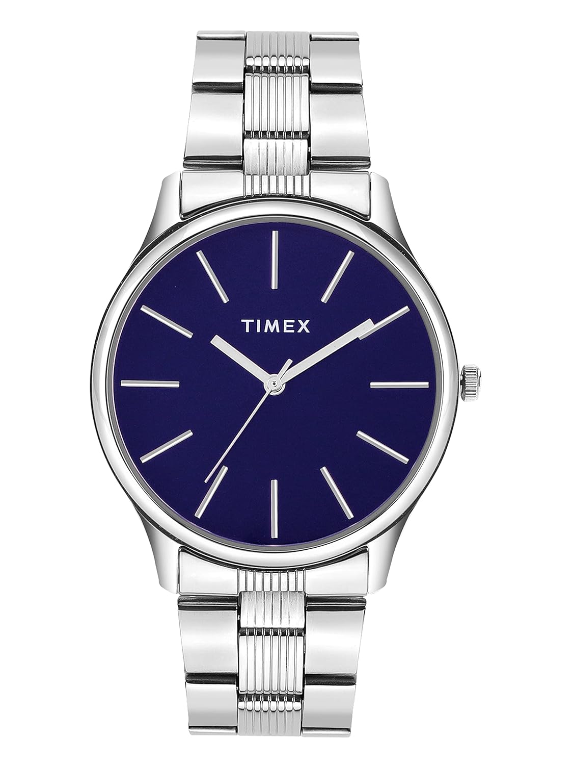 TIMEX Analog Watch for Man with Blue Round Dial & Silver Stainless Steel Bracelet Band Water Resistant Men’s Wrist Watches – TWTG73SMU01 TIMEX Analog Watch for Man with Blue Round Dial & Silver Stainless Steel Bracelet Band Water Resistant Men’s Wrist Watches – TWTG73SMU01