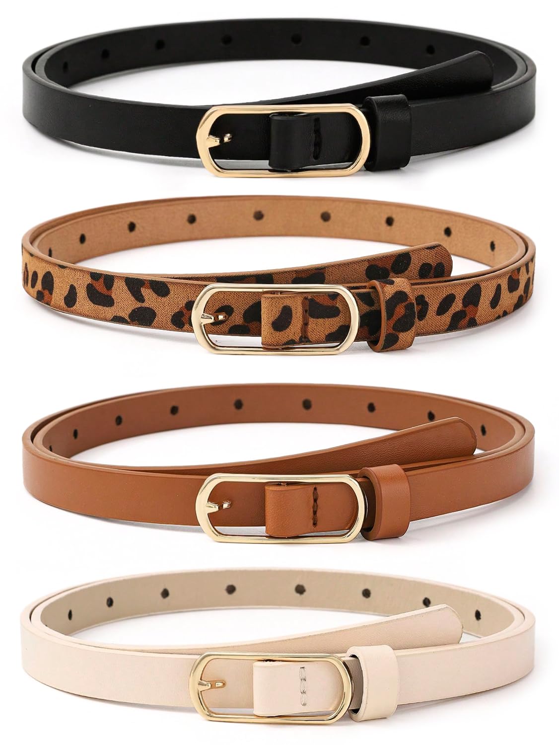 Shining Diva Fashion Leather Belts For Women And Girls 4 Pcs Combo Stylish Waist Belt For Dresses Jeans (16071Lb), Multicolour Shining Diva Fashion Leather Belts For Women And Girls 4 Pcs Combo Stylish Waist Belt For Dresses Jeans (16071Lb), Multicolour