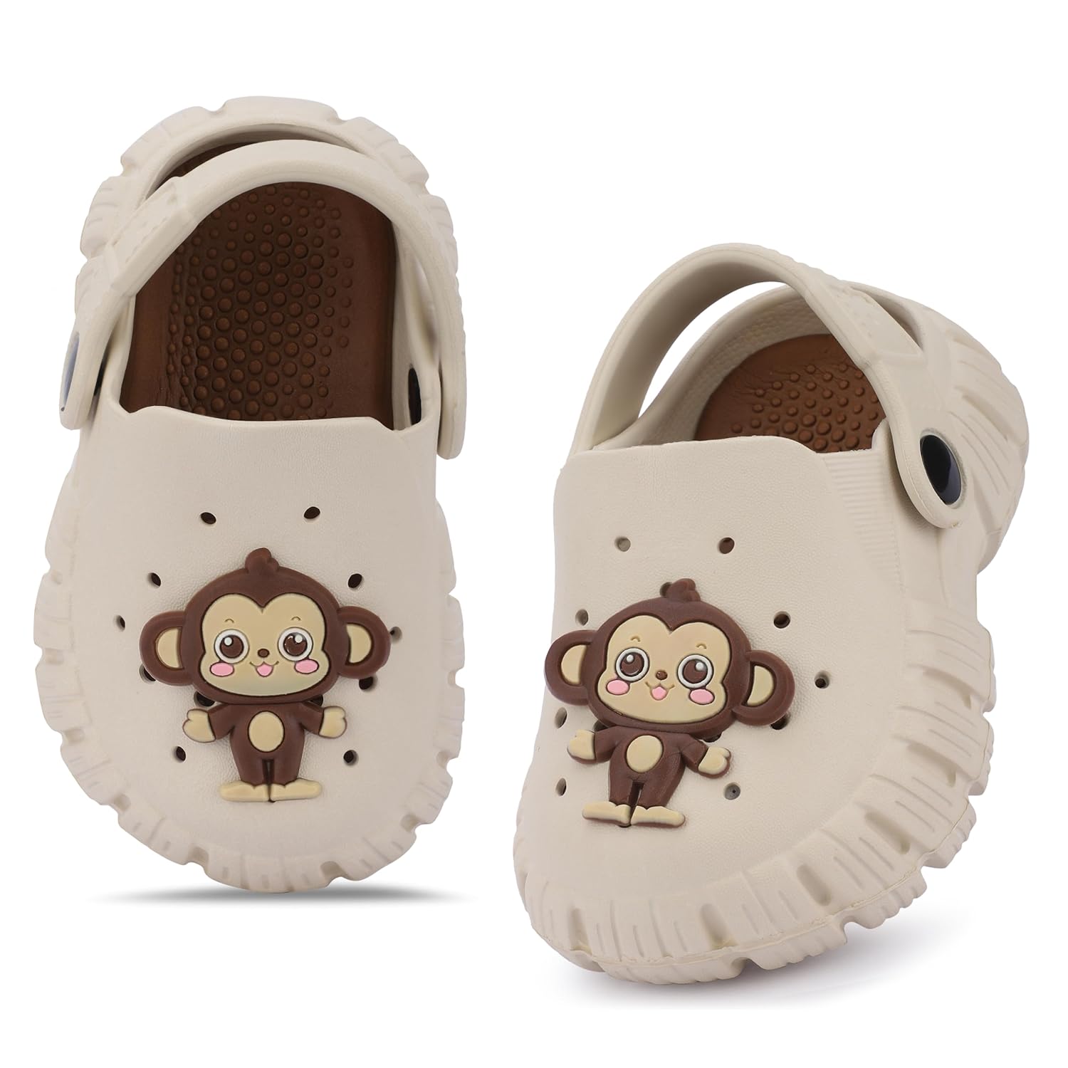GLJ Monkey Design Kids Clog Shoes – Comfortable Indoor and Outdoor Sandals for Boys & Girls 8100