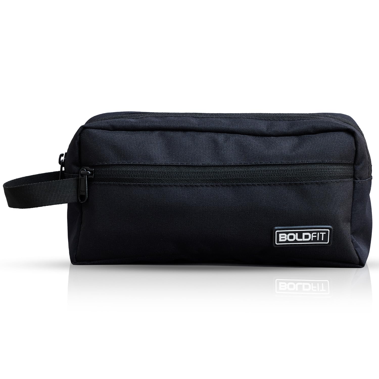Boldfit Polyester Toiletry Bag for Travel Men & Women,Spacious Travel Organizer with Multiple Compartments & Zipper Closure,Durable Cosmetic & Grooming Kit Pouch for Toiletries Kit,18cm
