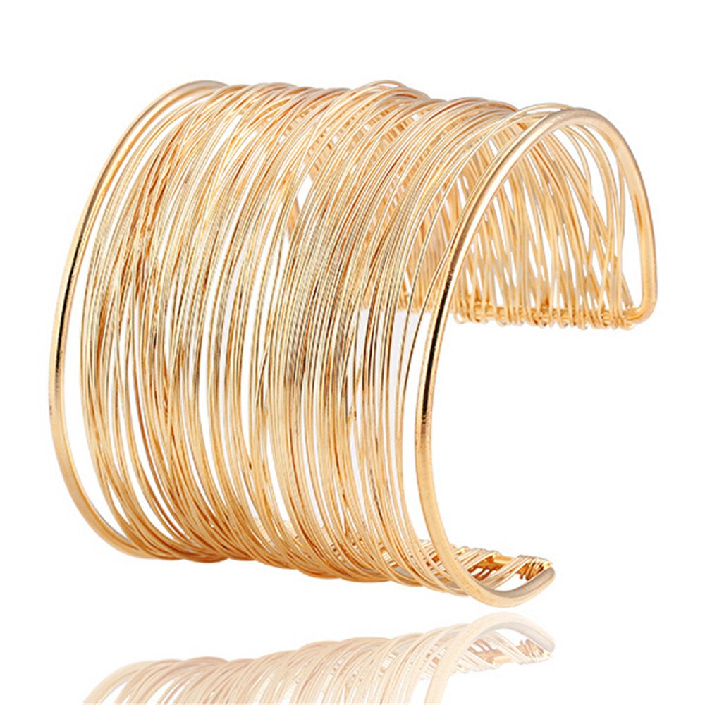 Shining Diva Fashion Non Precious Metal Gold Plated Stylish Kada Bangle Cuff Bracelet for Women Shining Diva Fashion Non Precious Metal Gold Plated Stylish Kada Bangle Cuff Bracelet for Women