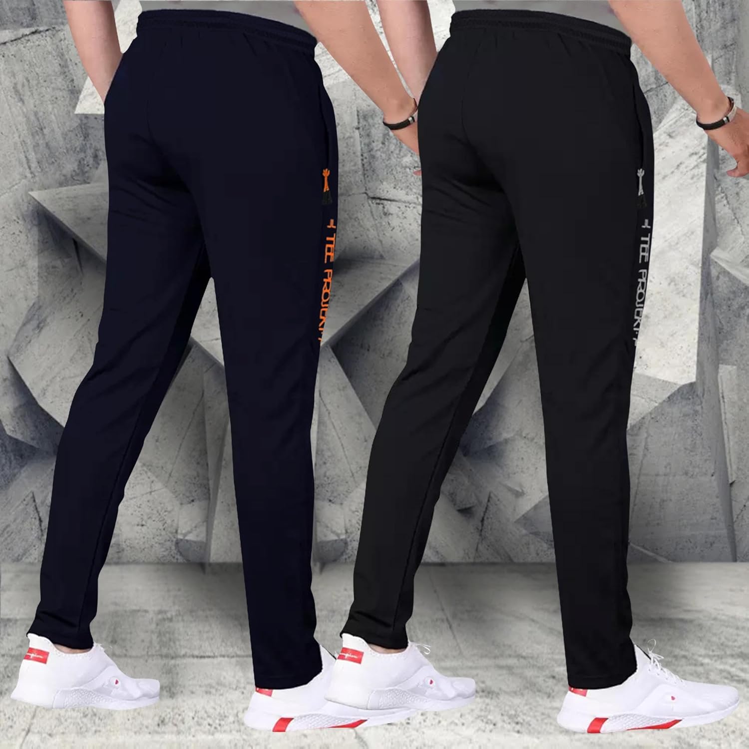 Pinkmint Men Combo Track Pant with Lycra Elastic Jogger Suitable for Active Wear, Jogger Yoga Wear, Sports