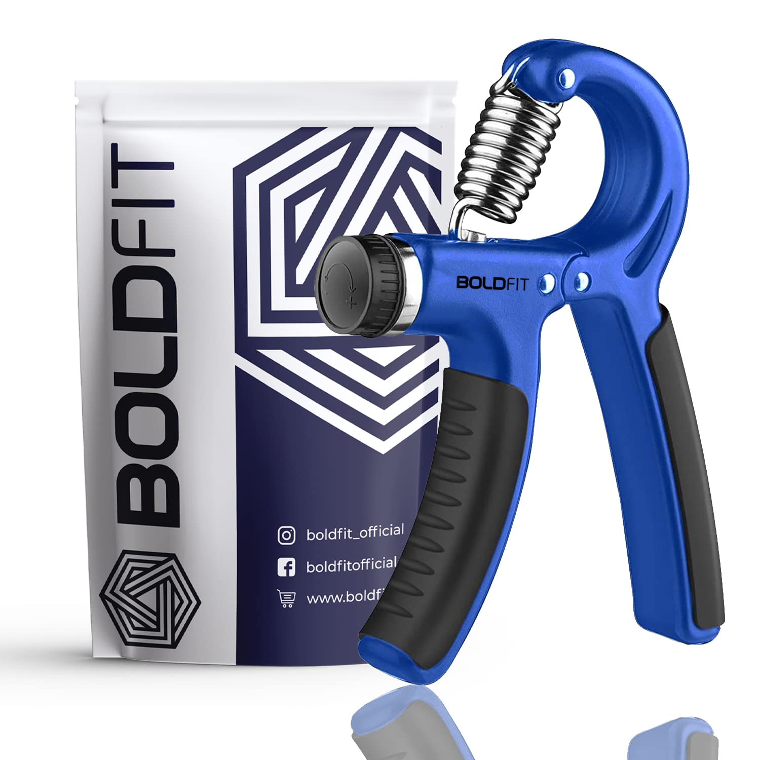Boldfit Mumbai Indians Official Merchandise Adjustable Hand Grip Strengthener, Plastic Gripper for Men&Women for Gym Hand Exercise Equipment to Use in Home for Forearm Exercise Power Gripper