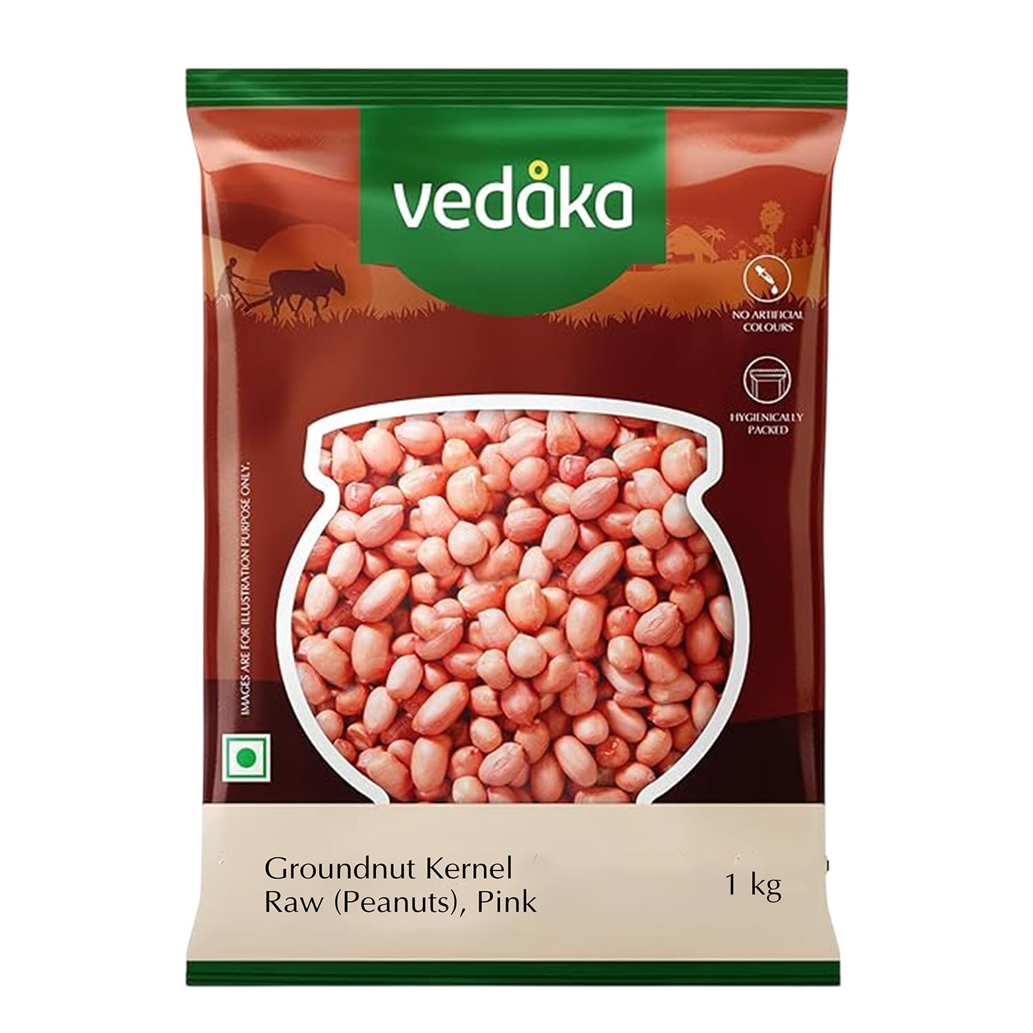 Amazon Brand – Vedaka Raw Peanuts, Pink, 1kg Amazon Brand – Vedaka Raw Peanuts, Pink, 1kg
