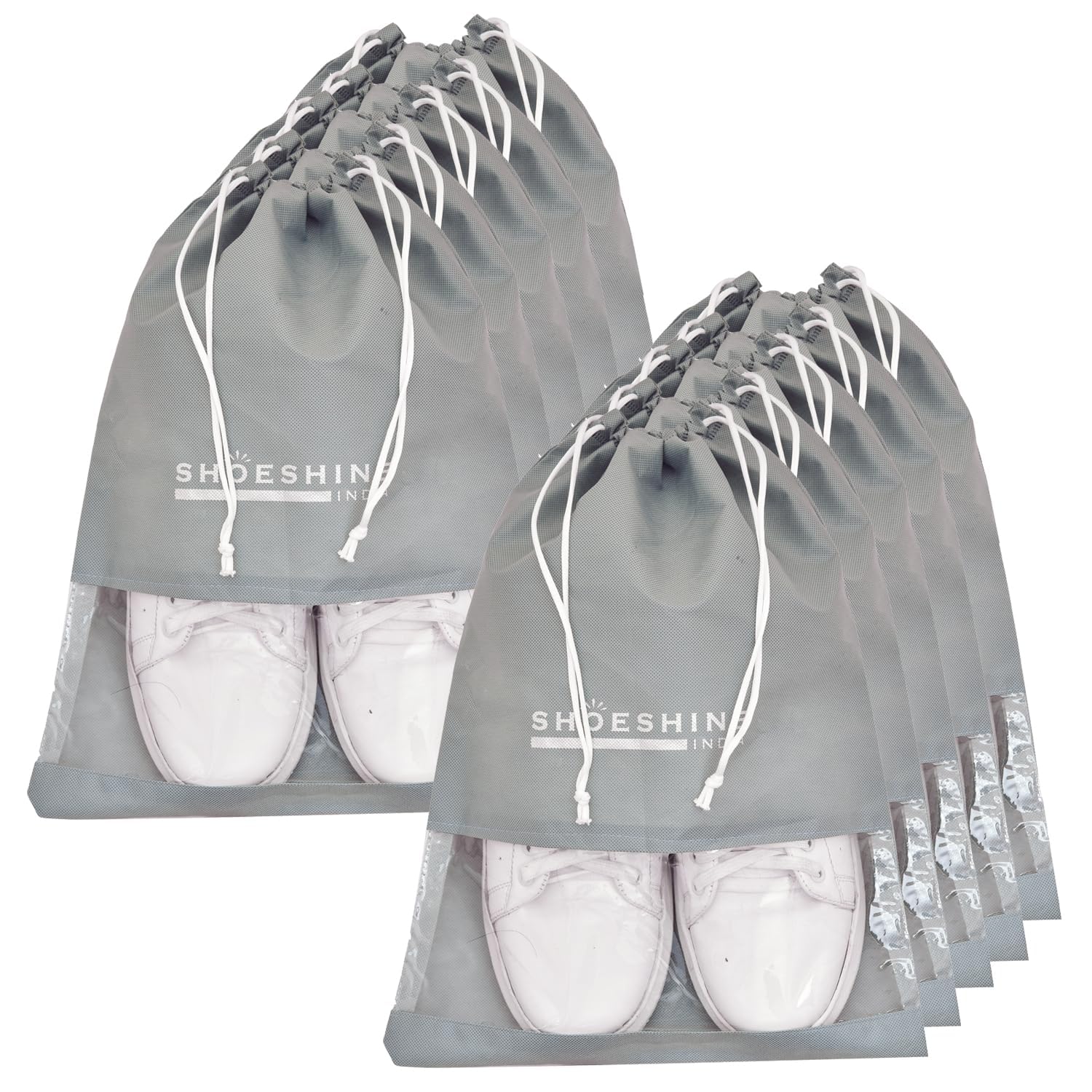SHOESHINE Shoe Bag for Storage Shoes for Men and Women Travel Essentials Shoe Cover or Shoe Bags Pouches Transparent Shoe Bag for Travel or Accessories – Pack of 10 Shoe Pouch SHOESHINE Shoe Bag for Storage Shoes for Men and Women Travel Essentials Shoe Cover or Shoe Bags Pouches Transparent Shoe Bag for Travel or Accessories – Pack of 10 Shoe Pouch