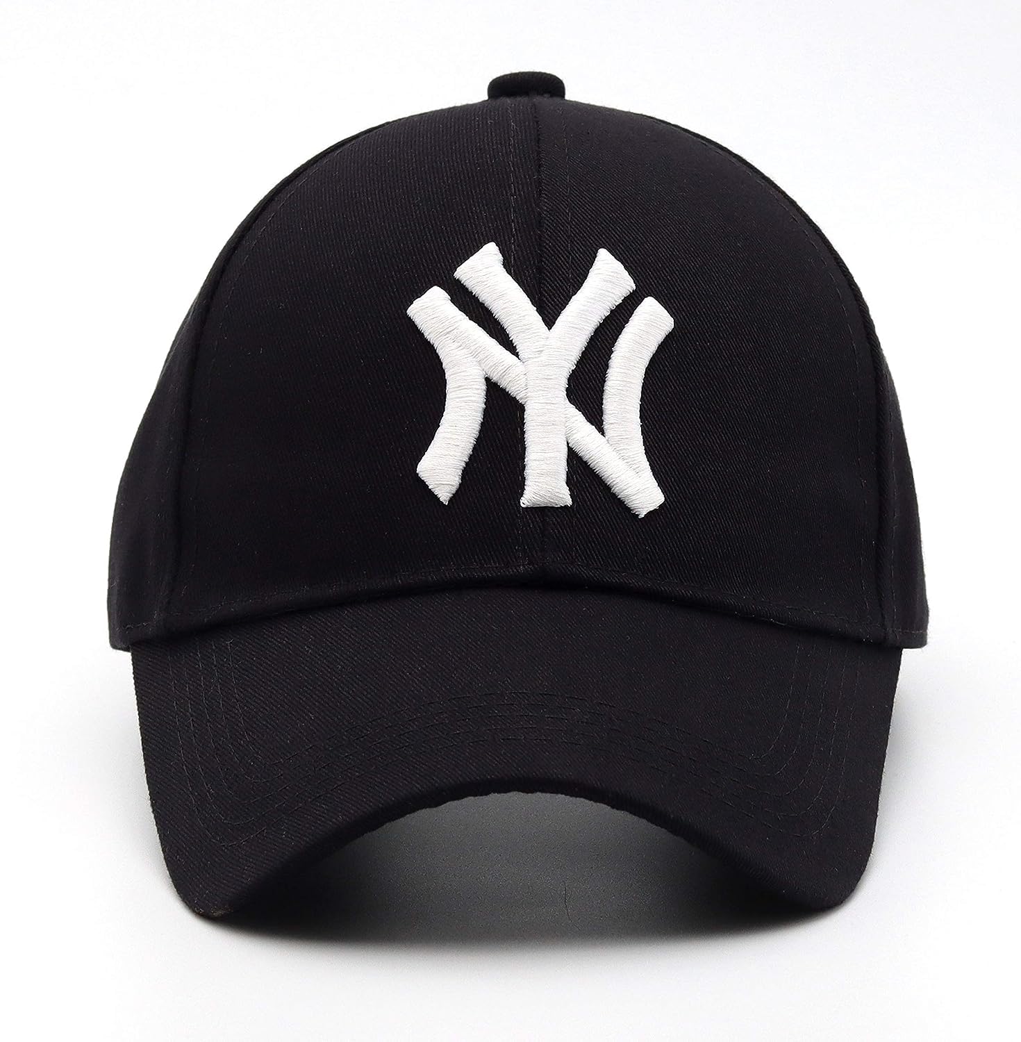 SELLORIA Brand A Unisex NY Baseball Cap Comfortable Adjustable Cap with Stylish Design NY Sports caps for Men, Caps Branded with Adjustable Strap in Summer for Men, Sports Caps for Men & Women Black